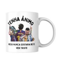 Caneca Lionel Messi Motivacional Tenha Ânimo Fã G.o.a.t.