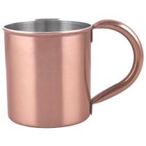 Caneca Lisa Moscow Mule Flat Inox Rose Bronze Drink 250Ml