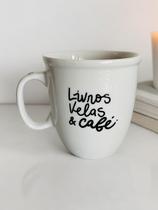 Caneca Livros Velas & Café. - SHOP SUNSET