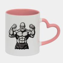 Caneca Love Coração Rosa 325ml ACADEMIA MUSCULAÇÃO FORÇA