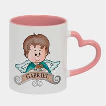 Caneca Love Coração Rosa 325ml ARCANJO GABRIEL DESENHO CARTOON