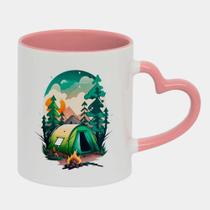 Caneca Love Coração Rosa 325ml ARVORES MONTANHA CABANA