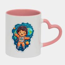 Caneca Love Coração Rosa 325ml ASTRONAUTA MENINO PLANETAS