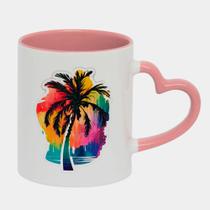 Caneca Love Coração Rosa 325ml BEACH COLOR COQUEIRO