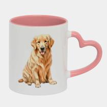 Caneca Love Coração Rosa 325ml CACHORRO DESENHO FOFO 24