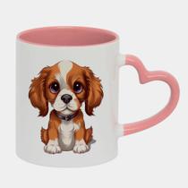 Caneca Love Coração Rosa 325ml CACHORRO DESENHO FOFO 30