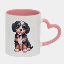 Caneca Love Coração Rosa 325ml CACHORRO DESENHO FOFO 36