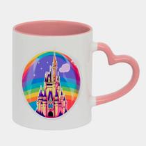 Caneca Love Coração Rosa 325ml LGBTQIA CASTELO ARCO IRIS