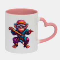 Caneca Love Coração Rosa 325ml MACACO DESENHO COLORS