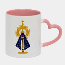 Caneca Love Coração Rosa 325ml NOSSA SENHORA APARECIDA DOURADO