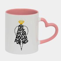 Caneca Love Coração Rosa 325ml NOSSA SENHORA APARECIDA ROGAI POR NOS