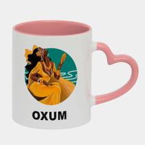 Caneca Love Coração Rosa 325ml OXUM ORIXA ESPELHO CACHOEIRA