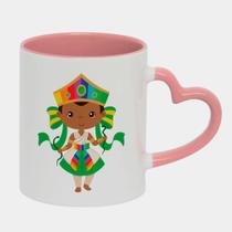 Caneca Love Coração Rosa 325ml OXUMARE CANDOMBLE DESENHO