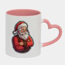 Caneca Love Coração Rosa 325ml PAPAI NOEL POSE FOFA