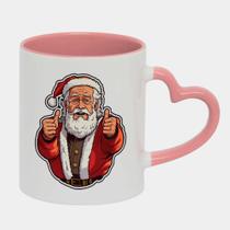 Caneca Love Coração Rosa 325ml PAPAI NOEL POSE JOINHA