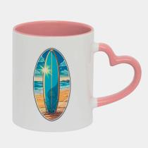 Caneca Love Coração Rosa 325ml PRANCHA 7 PRAIA MAR