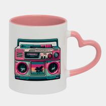 Caneca Love Coração Rosa 325ml RADIO SOM COLORIDO