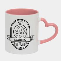 Caneca Love Coração Rosa 325ml SIGNO ESCORPIAO PLANETA ARTE