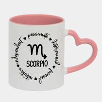 Caneca Love Coração Rosa 325ml SIGNO ESCORPIAO QUALIDADES ARTE