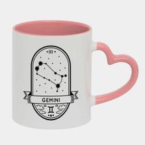 Caneca Love Coração Rosa 325ml SIGNO GEMEOS CONSTELACAO ARTE
