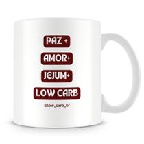Caneca Low Carb Brasil - Estampa Temática de Saúde e Emagrecimento - 325ml