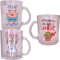 Caneca Lux Foca em Ser Feliz 330ml - Modelos Sortidos