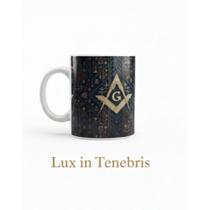 Caneca Maçom Lux In Tenebris Presente Ideal para Irmãos Loja Maçonaria