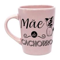Caneca Mãe de Cachorro Rosa Claro Ceramica 270ml