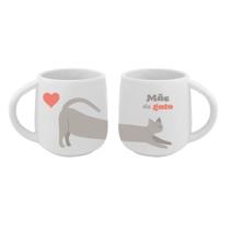 Caneca Mãe de Gato - 300ml - 2 Pçs - Branca 361001 - Allmix Caneca Mãe de Gato - 300ml - 2 Pçs - Branca 361001 - Allmix