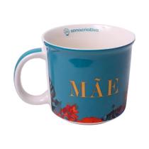 Caneca Mãe Garden Zona Criativa Cerâmica 350 ML Tom Personalizada Presente Licenciado Cor:AzulNome do Desenho:Mae Garde