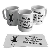 Caneca Mãe Gato É Mãe Também Mamãe 325ml