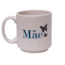 Caneca Mãe Você Me Ensinou Mini Tina Empilhavel 100ml Xicara Café Ceramica Presente