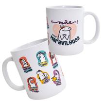 Caneca Mães 300ml Porcelana Xícara dia das Mães com Frases Desenho Personalizado Presente Dia das Mães Criativo