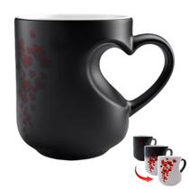 Caneca Mágica de Cerâmica em Forma de Coração que Muda de Cor Caneca Mágica de Cerâmica em Forma de Coração que Muda de Cor
