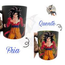 Caneca mágica dragon ball shenlong - transformação super saiyajin 4