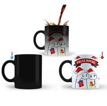 Caneca Mágica Flork Meme Presente Feliz Natal Cerâmica 325ml