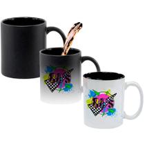 Caneca Mágica Fosca Interna Preta Muda de Cor 325ml ANOS 80S Caneca Mágica Fosca Interna Preta Muda de Cor 325ml ANOS 80S