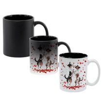 Caneca Mágica Fosca Interna Preta Muda de Cor 325ml CACHORRO DOG DIA DOS NAMORADOS APAIXONADO 7