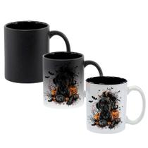 Caneca Mágica Fosca Interna Preta Muda de Cor 325ml CACHORRO DOG HALLOWEEN 15