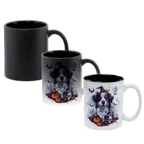 Caneca Mágica Fosca Interna Preta Muda de Cor 325ml CACHORRO DOG HALLOWEEN DIA DAS BRUXAS 10