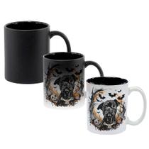 Caneca Mágica Fosca Interna Preta Muda de Cor 325ml CACHORRO DOG HALLOWEEN DIA DAS BRUXAS 2