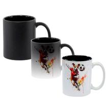 Caneca Mágica Fosca Interna Preta Muda de Cor 325ml CACHORRO FUTEBOL BOLA 13