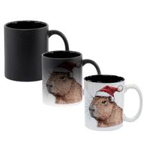 Caneca Mágica Fosca Interna Preta Muda de Cor 325ml CAPIVARA NATAL 5 Caneca Mágica Fosca Interna Preta Muda de Cor 325ml CAPIVARA NATAL 5