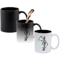 Caneca Mágica Fosca Interna Preta Muda de Cor 325ml CAVEIRA MUSCULO Caneca Mágica Fosca Interna Preta Muda de Cor 325ml CAVEIRA MUSCULO