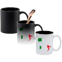 Caneca Mágica Fosca Interna Preta Muda de Cor 325ml ITALIA MAPA Caneca Mágica Fosca Interna Preta Muda de Cor 325ml ITALIA MAPA