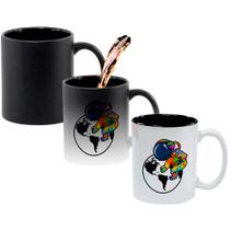 Caneca Mágica Fosca Interna Preta Muda de Cor 325ml Mes Da Conscientizacao Sobre O Autismo Astronauta Caneca Mágica Fosca Interna Preta Muda de Cor 325ml Mes Da Conscientizacao Sobre O Autismo Astronauta