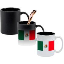 Caneca Mágica Fosca Interna Preta Muda de Cor 325ml MEXICO BANDEIRA