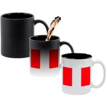 Caneca Mágica Fosca Interna Preta Muda de Cor 325ml PERU BANDEIRA Caneca Mágica Fosca Interna Preta Muda de Cor 325ml PERU BANDEIRA