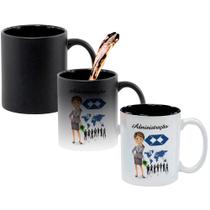 Caneca Mágica Fosca Interna Preta Muda de Cor 325ml Profissoes Administracao