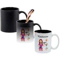 Caneca Mágica Fosca Interna Preta Muda de Cor 325ml Profissoes Cabeleireira Caneca Mágica Fosca Interna Preta Muda de Cor 325ml Profissoes Cabeleireira